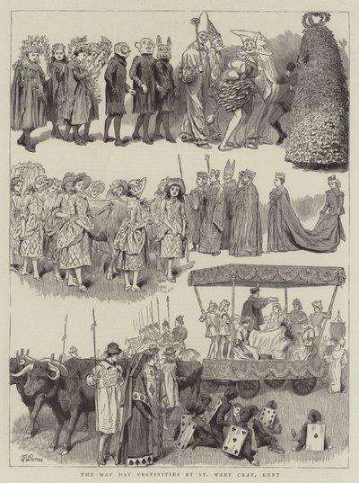 The May Day Festivities at St Mary Cray, Kent by Robert Barnes