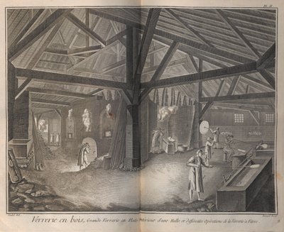 Glass Making. From Encyclopédie by Denis Diderot and Jean Le Rond d
