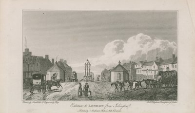 Entrance to London from Islington by Robert Blemell Schnebbelie