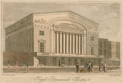 Royal Brunswick Theatre, London by Robert Blemell Schnebbelie