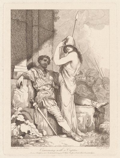 Conversing with a Captive by Robert Blyth, after John Hamilton Mortimer