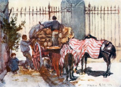 Loading a Cart with Wine-Flasks by Robert Charles Goff