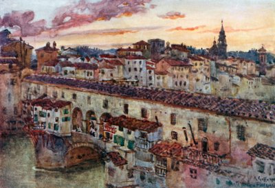 Sunset in Summer over the Florentine Roofs by Robert Charles Goff