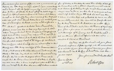 Letter from Robert Clive to Thomas Pelham-Holles, 23rd February 1757 by Robert Clive