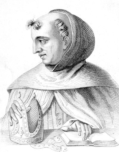 German Dominican monk, scientist, philosopher, and theologian, engraving by Cooper Rober by Robert Cooper
