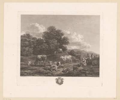 Landscape with Shepherds and Cattle by Robert Daudet (II)