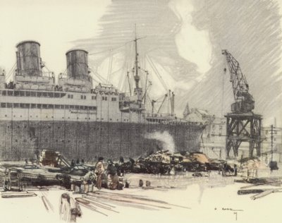 Glasgow: The Transylvania in Dry Dock by Robert Eadie