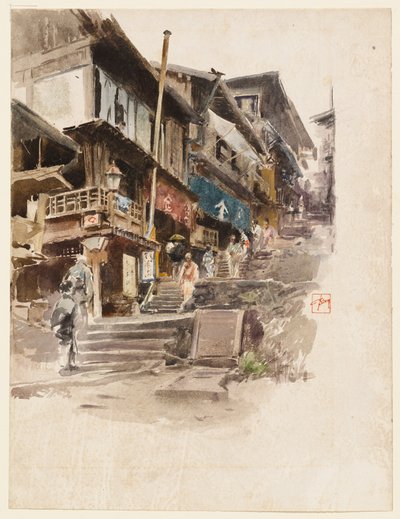 A Street in Ikao, Japan, II by Robert Frederick Blum