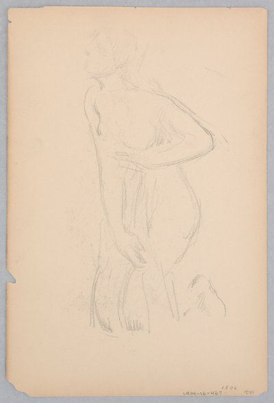 Study for a Kneeling Woman, "Vintage Festival," Mendelssohn Glee Club, New York by Robert Frederick Blum