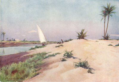 On the Ismailia Canal, near Tel-El-Kebir by Robert George Talbot Kelly