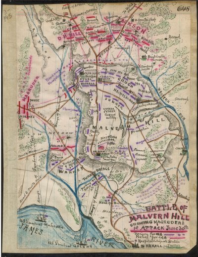 Battle of Malvern Hill Showing Magruder