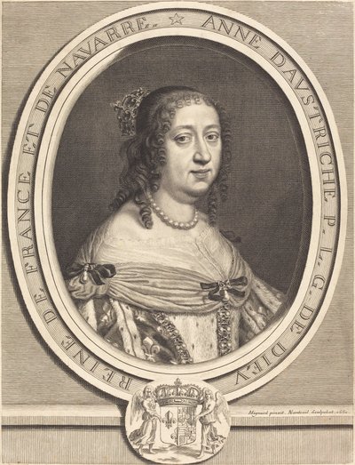 Anne of Austria, Queen of France and Navarre by Robert Nanteuil after Pierre Mignard I