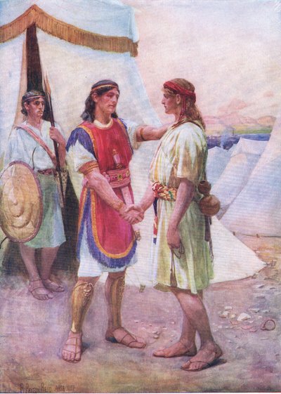 David and Jonathan, from The Bible Picture Book by Robert Payton Reid