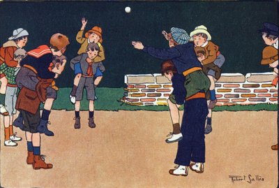 The cavaliere bullet. Engraving in "What are we playing?" by E. Weber with watercolour drawings by Robert Salles. Librairie Garnier Freres, Paris by Robert Salles