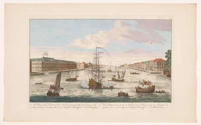 View of the Neva River in Saint Petersburg from the West Side by Robert Sayer (possibly)