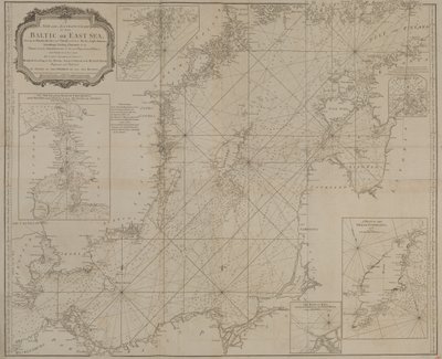 A new and accurate chart of the Baltic or East Sea showing the islands, rocks and shoals with their marks, light-houses, soundings and sailing channels by Robert Sayer