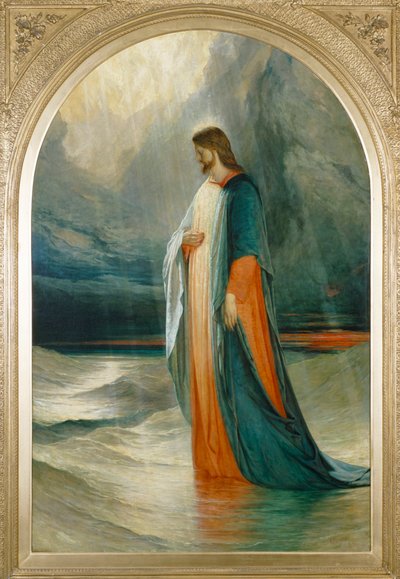 Jesus went unto them, walking on the sea, 19th century by Robert Scott Lauder