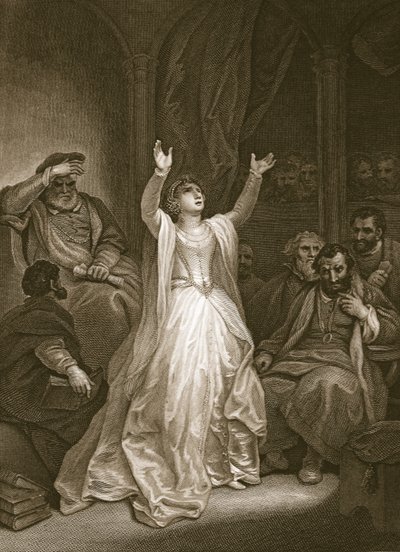 Condemnation of Anne Boleyn, engraved by George Noble, illustration from David Hume
