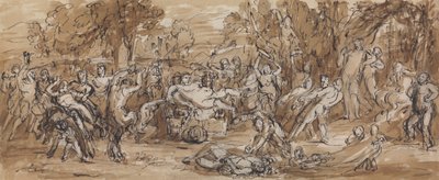 Figure Study of a Bacchanalia Celebration in a Wooded Landscape by Robert Smirke