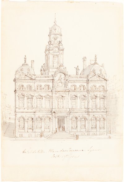 Hôtel de Ville, Place des Terreaux, Lyons by Robert Smirke