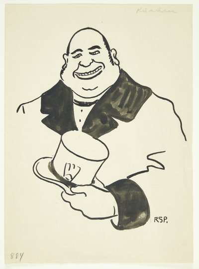 Portrait of a Man with a High Hat in One Hand by Robert Storm Petersen