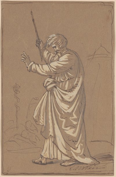 Aaron Converting His Staff into a Serpent by Robert W. Weir