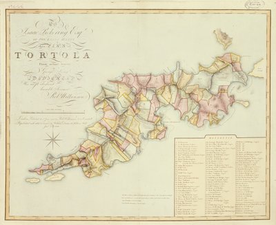 Plan of Tortola from Survey by George King by Robert Wilkinson