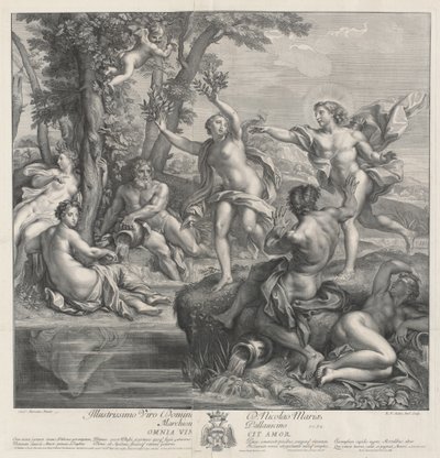 Omnia Vincit Amor [Apollo and Daphne], 1728 by Robert van Audenaerde