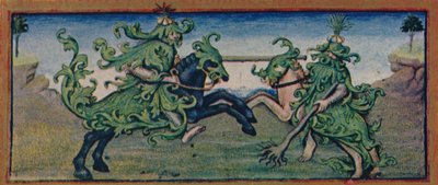 May - Wild Men Jousting, 15th Century, 1939 by Robinet Testard