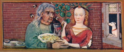 September - An Ill-Matched Couple, 15th Century by Robinet Testard
