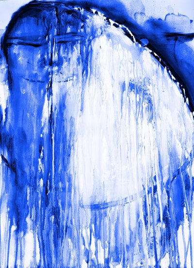 Flowing Blue Abstract by RodMacIver