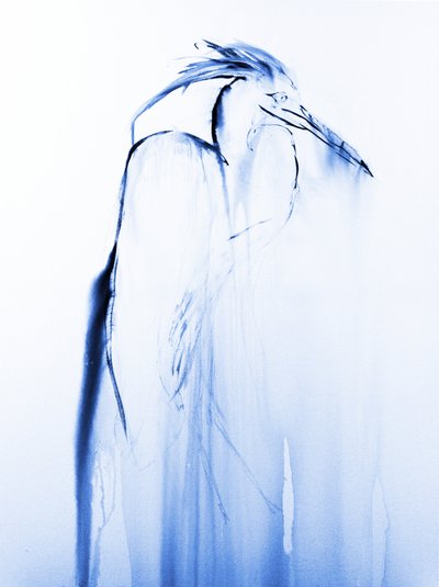 Flowing Blue Heron by RodMacIver