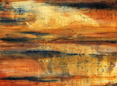 Golden Sky Birds by RodMacIver