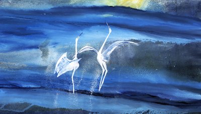 Graceful Egret Dance by RodMacIver