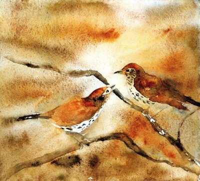 Birds On Branch by RodMacIver