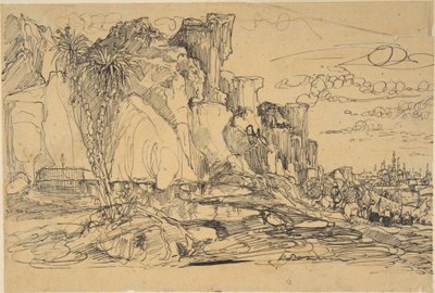 Caucasian Landscape by Rodolphe Bresdin