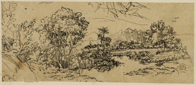 Landscape on the West Shore by Rodolphe Bresdin