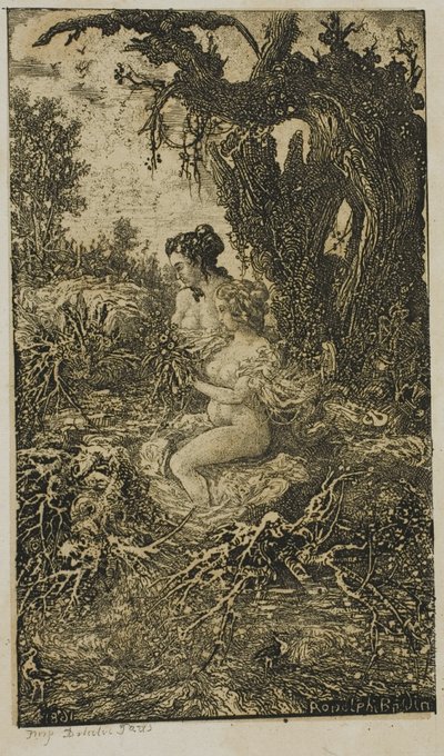 Two Women Bathing at Water