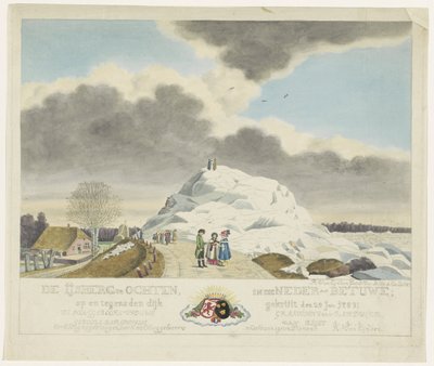 Drifting Ice at Ochten, 1789 by Roeland van Eynden