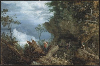 Mountainous Landscape with an Entrance to a Mine by Roelandt Jacobsz. Savery