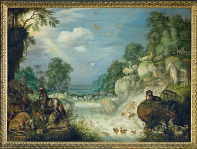 Paradise, in the Background The Fall by Roelandt Jacobsz. Savery