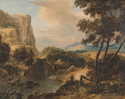 Mountainous Landscape with Fisherman by Roelandt Roghman