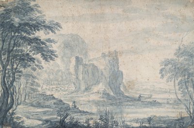 Landscape with Fisherman and Duck Hunter by Roelandt Savery
