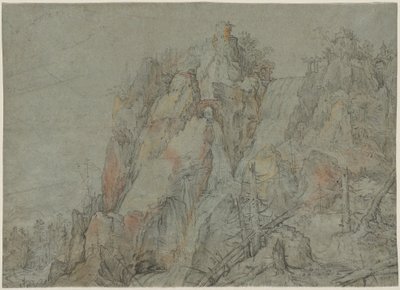 Mountainous Landscape with Castles and Waterfalls by Roelandt Savery