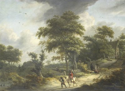 Landscape with Falconer by Roelof Jansz. van Vries