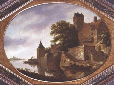 Landscape with a Fortified Manor House by Roelof Van Vries