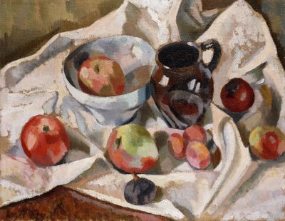 Still Life with Apples, Plums and a Jug by Roger Eliot Fry
