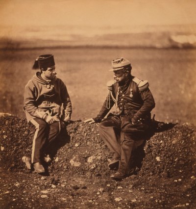 French General Cisse, Chief-of-Staff to General Pierre Bosquet, and Aide-de-Camp, Portrait during Crimean War, Crimea, Ukraine by Roger Fenton