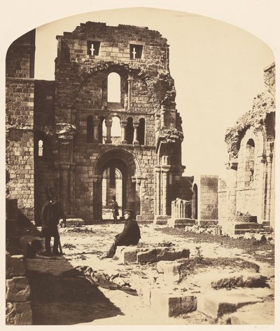 Interior, Lindisfarne Priory, West End by Roger Fenton