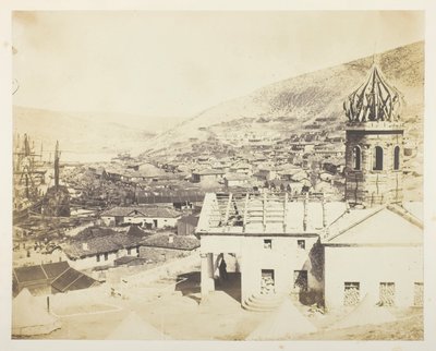 The Russian Church and Town of Balaklava by Roger Fenton